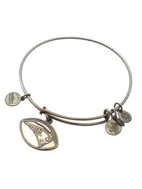 NFL Alex And Ani Silver-Tone Patriots Adjustable Charm Bracelet